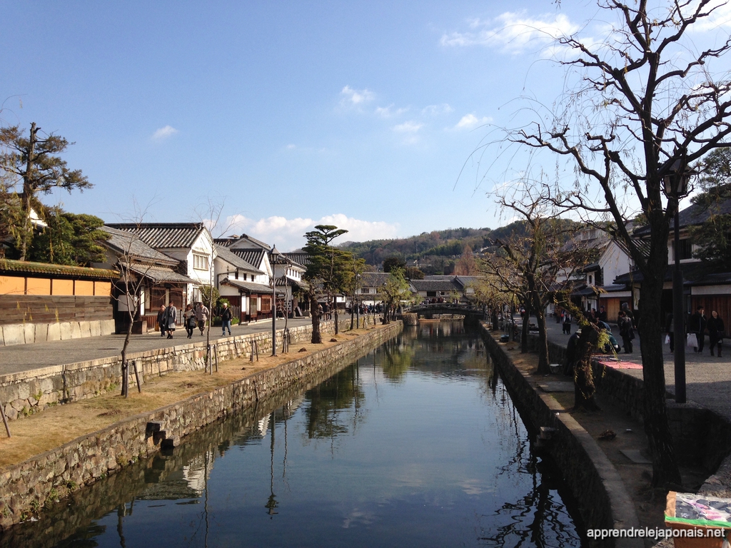 Le canal de Kurashiki en hiver